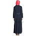 Classic Embellished abaya - Navy Blue